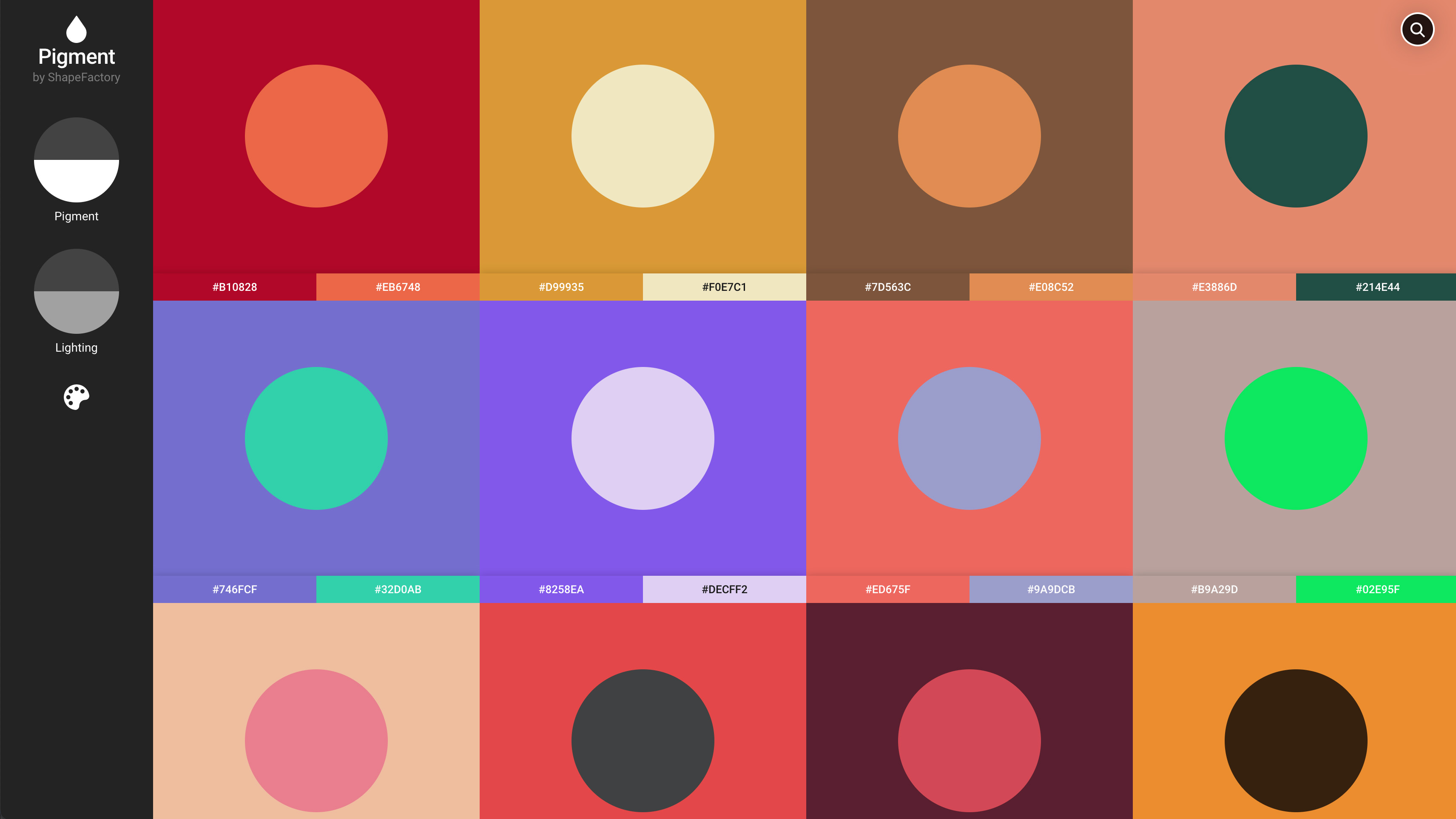 Screenshot of Pigment by Shape Factory