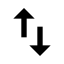 Two arrows, one pointing up and one pointing down