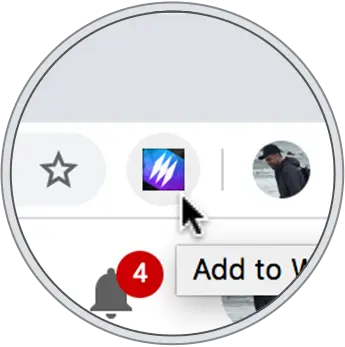 A demonstration of what it will look like when the WebCull extension icon is present in the browser.